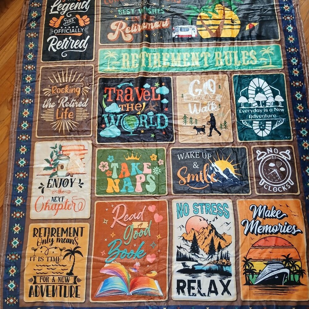 Retirement Fleece Blanket - Picture 1 of 2